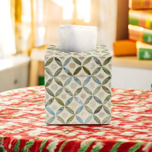 Servilletero Cuadrado de Nácar Hecho a Mano en India con Logotipo Personalizado de Alta Calidad para el Hogar, Restaurante, Bar, Hotel por FWE - Product Image 5