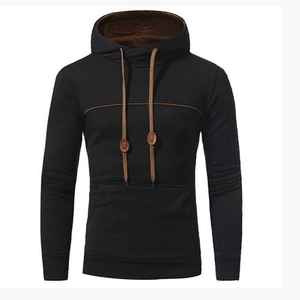 Nouvel arrivage : Sweat à capuche zippé épais pour homme, en polaire unie brodée, élégant avec design audacieux - Product Image 6