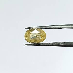 Zafiro amarillo ovalado natural de 3,18 quilates de Sri Lanka, piedras preciosas sueltas para la fabricación de joyas y anillos YOIS-207 - Product Image 3