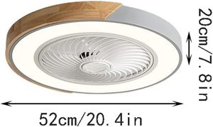 Lámpara <span class=keywords><strong>de</strong></span> techo moderna <span class=keywords><strong>de</strong></span> 21 pulgadas con ventilador LED, nueva decoración para el hogar, cuchillas ABS, candelabro <span class=keywords><strong>de</strong></span> escalera, interruptor <span class=keywords><strong>de</strong></span> Control remoto - Product Image 2