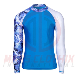 Design Your Own Logo <b>Men's</b> Long Sleeve Sportswear Rash Guard-High Quality Spandex Polyester Digital Print <b>Men</b> Rash Guard - Product Image 4