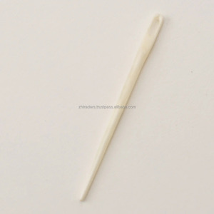 เข็มถักลายเขาควายขัดเงาเครื่องมือทำมือแบบพกพาสำหรับการทอผ้าและคอลเล็กชันของขวัญ - Product Image 3