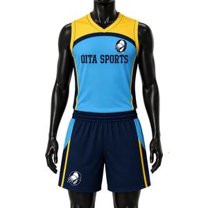 Conjunto de Uniforme de Baloncesto Azul Claro y Amarillo para Hombre, Jersey y Pantalones Cortos, Ropa Deportiva para Equipo, Entrenamiento, Partido, Rendimiento - Product Image 1