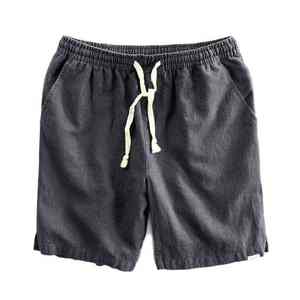 Shorts de sport décontractés pour hommes en 100 % coton, taille mi-haute avec cordon de serrage, pour l'été et la gym, vente en gros ODM, usine OEM - Product Image 3