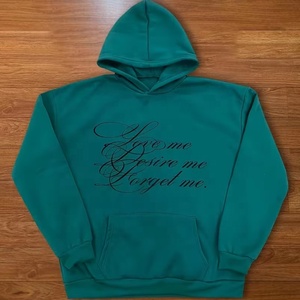 Sudadera con capucha para hombre con logotipo personalizado del fabricante, color verde azulado o verde, con bolsillo canguro, para hombre y mujer - Product Image 1