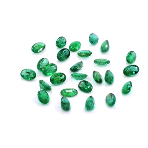 Esmeraldas naturales de Zambia calibradas en forma ovalada de 4x6 mm, piedras preciosas facetadas sueltas para la fabricación de joyas, listas para usar. - Product Image 2