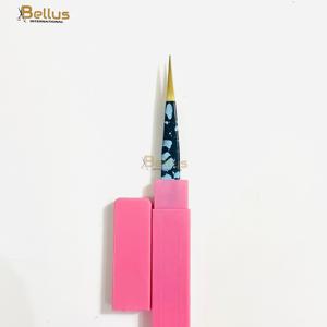 Custom Logo Eyelash Lash Tweezers Private Label Stainless Steel Straight Tweezers with Sustainable Tube Packing - Product Image 5
