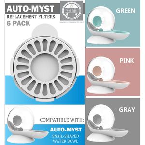 Cartouches de remplacement pour distributeur d'eau filtrée et gamelle pour animaux Auto Myst 2-en-1 – Pack de 6 cartouches filtrantes et bloc de charbon - Product Image 2