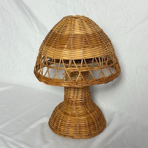 Hand woven rattan lampshade for restaurant <b>table</b> light sustainable tabletop nightstand lamps - Product Image 4