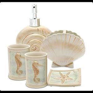 Juego de 5 Piezas de Conchas Marinas para Baño, Perfecto para Accesorios de Baño, Decoración de Tocador, Spa o Regalo con Temática Costera - Product Image 6