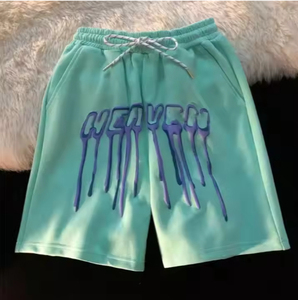 Shorts en molleton unisexe 100% coton, imprimé 3D en relief, coupe ample, style streetwear d'été, hip hop, vêtements décontractés pour hommes - Product Image 2