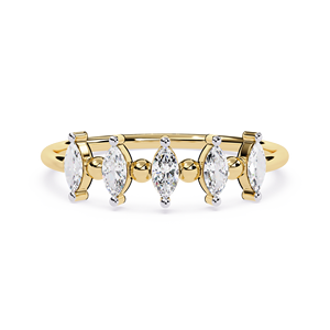 แหวนเพชรทรงมาร์คีส์แบบมินิมอลคลาสสิกสำหรับผู้หญิง ทอง 10k 14k 18k สำหรับงานหมั้น งานแต่งงาน และวันครบรอบ - Product Image 1