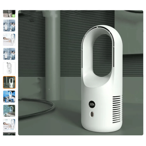 Ventilatore da Tavolo Portatile Senza Pale Ricaricabile, Ventilatore Personale Silenzioso con 6 Modalità di Velocità, Pannello LED, Ventilatore Indossabile da Letto - Product Image 6