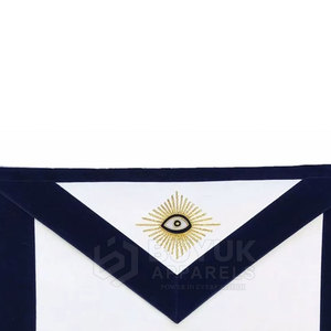 Delantales Masónicos de Cuero Bordados a Mano, Ajustables, Ceremoniales, de Diseño Superior de Lujo, Premium, Lavables, con Broche de Seguridad - Product Image 4
