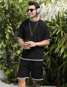 Ensemble polo à manches courtes et short pour homme Babioboa, tenue d'été en deux pièces, 3 poches, fermeture éclair, survêtement décontracté pour le sport quotidien - Product Image 5