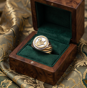 DIVYORO Anillo de cisne clásico chapado en oro de dos tonos para hombre, para ocasiones festivas y uso diario - Product Image 4