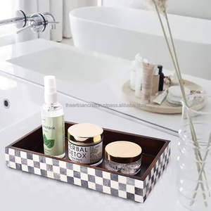 Bandeja de servicio con incrustaciones de hueso de alta calidad, accesorio para el hogar, diseño de bandejas de servicio por Artisan Craft - Product Image 2