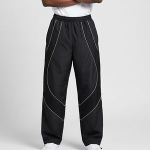 Men Eco-Friendly Lightweight <b>Nylon</b> <b>Jogger</b> Pants Elastic Waist Drawstring Closure Reflective Stripe Custom Left Leg Logo 6XL - Product Image 1