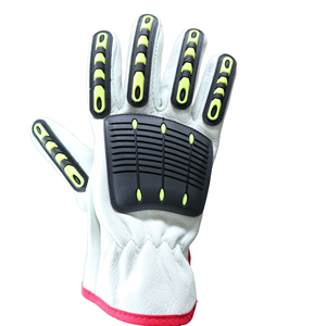 Guantes Resistentes para Petróleo y Gas con Protección TPR Contra Vibraciones, Guantes de Trabajo Industriales de Cuero Sintético para Seguridad de las Manos - Product Image 1