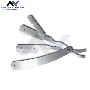 Professional Stainless Steel Swing Lock Straight Edge <b>Razor</b> Single Blade Barber Shavette with Leather Case <b>for</b> Men <b>Women</b> Bikini - Product Image 1