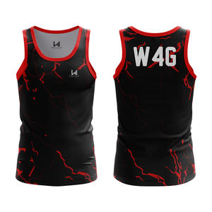 Débardeurs pour hommes en coton tricoté 100% respirant et à séchage rapide, légers et écologiques, avec logo imprimé personnalisé sur le devant, effet délavé - Product Image 4