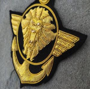 High Quality Handmade Embroidered Custom Made Blazer Rank Badges With Safety <b>Pin</b> Wing Badges For Uniforms - Product Image 4