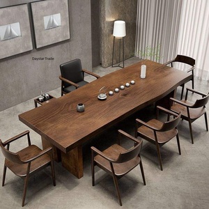 Mesa de Comedor Rectangular Moderna Daystar Trade con Base de Pedestal Ancha y Bordes Redondeados para 6 Personas, para Comedor - Product Image 1