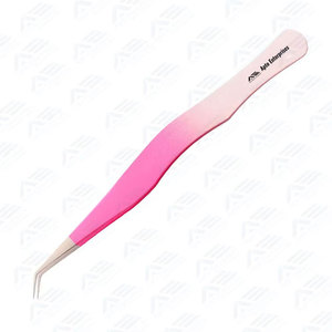 Pinzas de Precisión de Acero Inoxidable, Herramienta Profesional para Aplicar Pestañas, Pinzas Curvas para Extensiones de Pestañas Clásicas - Product Image 4