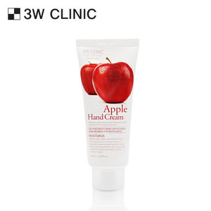 Crème hydratante pour les mains 3W Clinic 100ml Parfum pomme pour peaux sèches - Product Image 1