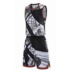 Uniforme de basket-ball classique 100 % polyester pour équipe |   Ensemble d'été sans manches respirant |   Technologie de rétention de forme Talent Sports - Product Image 2