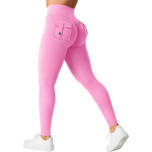 2026 New Arrival Hidden Scrunch Butt <b>Leggings</b> Butt Lift Workout Pants Women High Waist Gym Wear <b>Pocket</b> Yoga <b>Leggings</b> - Product Image 6