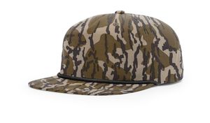 Casquette Snapback fabriquée au Vietnam avec logo personnalisé, 5 panneaux, camouflage, visière plate avec cordon, activités de plein air, pêche, camping - Product Image 2