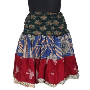 Girl Gypsy <b>Patchwork</b> Mini Rara Hippy Boho Festival <b>Skirt</b> Boho Style Women Cotton Patch Work 20 Inch Mini Patch Work <b>Skirt</b> Boho - Product Image 6
