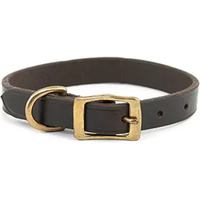 Collier pour chien en cuir véritable, personnalisé, couleur unie, de luxe, avec rivets, durable, vente en gros