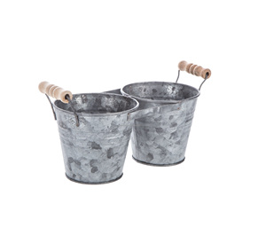 GALVANIZED PLANTERS FOR GARDEN DECORATION METAL PLANTERS IN WHOLESALE PRICE HANDMADE PLANTERS IN NEW STYLE GALVANIZED POT - Product Image 2