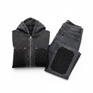 Chándal de Algodón 100% con Pedrería para Hombre, Precio Bajo, Venta al por Mayor, para Entrenamiento Deportivo, Jogging, Corte Holgado y Ligero - Product Image 6