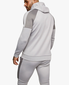 Chándal Deportivo Personalizado para Hombre, Color Gris, con Capucha, Cierre Completo, Bolsillos Laterales, Material Transpirable de Poliéster y Elastano, para Otoño - Product Image 5