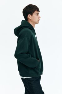 เสื้อฮู้ดสไตล์สตรีทแวร์สำหรับผู้ชาย ผ้าฝ้ายหนานุ่ม อุ่นสบาย เหมาะสำหรับฤดูใบไม้ร่วงและฤดูหนาว - Product Image 2