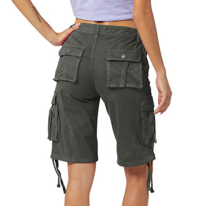 Workwear <b>Utility</b> Cargo Shorts Regular Fit Multi Pocket Women's Everyday Casual Wear Canvas Quick Dry Breathable High Waist - Product Image 4