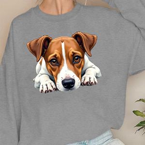 Chien ressemblant à un Jack Russell Terrier sweatshirts pour femmes - Product Image 4