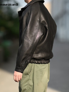 Chaqueta de Cuero PU para Hombre GURUNA-Z-INDUSTRY de Primera Calidad, para Todas las Temporadas, con Cuello de Cierre de Cremallera, Diseño de Bloques de Color y Manga Larga - Product Image 6