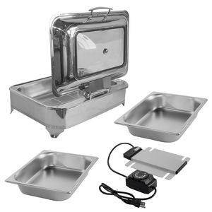 Scaldavivande Elettrico 400W 110V da 9L/9.5QT con Controllo Automatico della Temperatura e Coperchio in Vetro per Catering, Frequenza 60Hz - Product Image 4