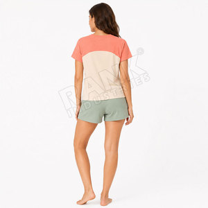 Nuevo Diseño Profesional, Conjuntos de Camisetas y Shorts para Mujer al por Mayor, Precio Bajo, MOQ Bajo, Conjunto de 2 Piezas, Conjuntos de Algodón para Mujer - Product Image 4