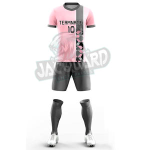 Uniformes de Fútbol de Alta Calidad para Entrenamiento Juvenil, Jersey de Fútbol Rosa y Blanco con Cuello Redondo, Conjuntos de Uniformes de Fútbol - Product Image 2