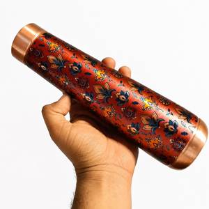 Nouvelle conception de bouteille d'eau en cuivre, design oriental, thermos portable pour les voyages - Product Image 3