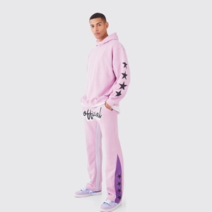 Conjunto Deportivo Unisex de Algodón Gris de ACCORD APPAREL, Sudadera con Capucha y Pantalones Jogger de Color Sólido, Ropa Casual de Otoño, Manga Larga, Cordón Ajustable en los Lados de los Pantalones - Product Image 1