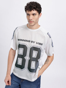 Camiseta deportiva de malla para hombre con estampado de "Winning By Vibe" número 88, manga corta, cuello redondo, transpirable, corte regular - Product Image 5