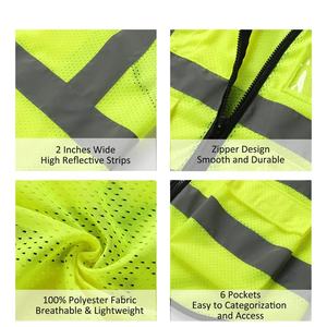 Chaleco Reflectante de Seguridad de Alta Visibilidad, Transpirable, al por Mayor - Product Image 6