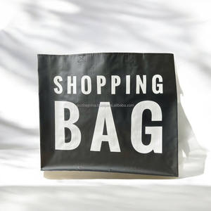 Sacs à provisions tissés en PP laminé mat réutilisables écologiques avec poignées Sacs fourre-tout d'épicerie étanches avec logo personnalisé - Product Image 5