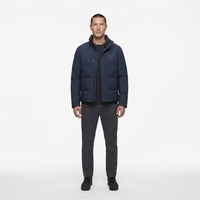 Blouson matelassé technique personnalisé OEM pour homme, imperméable, en nylon recyclé Ripstop, manteau d'hiver, streetwear urbain, articulé et ajusté
